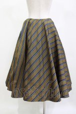 画像3: Jane Marple / Regimental stripe circular skirt M ocher H-26-04-29-1009-JM-SK-AK-ZH (3)