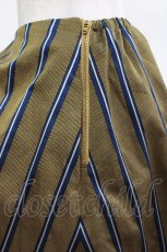 画像4: Jane Marple / Regimental stripe circular skirt M ocher H-26-04-29-1009-JM-SK-AK-ZH (4)