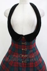 画像4: EXCENTRIQUE / Britshチェック・ジャンパースカート S/M レッド×グリーン H-26-04-29-1010-EL-OP-AK-ZH (4)
