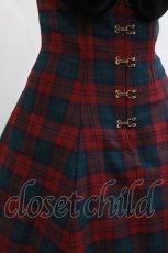 画像5: EXCENTRIQUE / Britshチェック・ジャンパースカート S/M レッド×グリーン H-26-04-29-1010-EL-OP-AK-ZH (5)