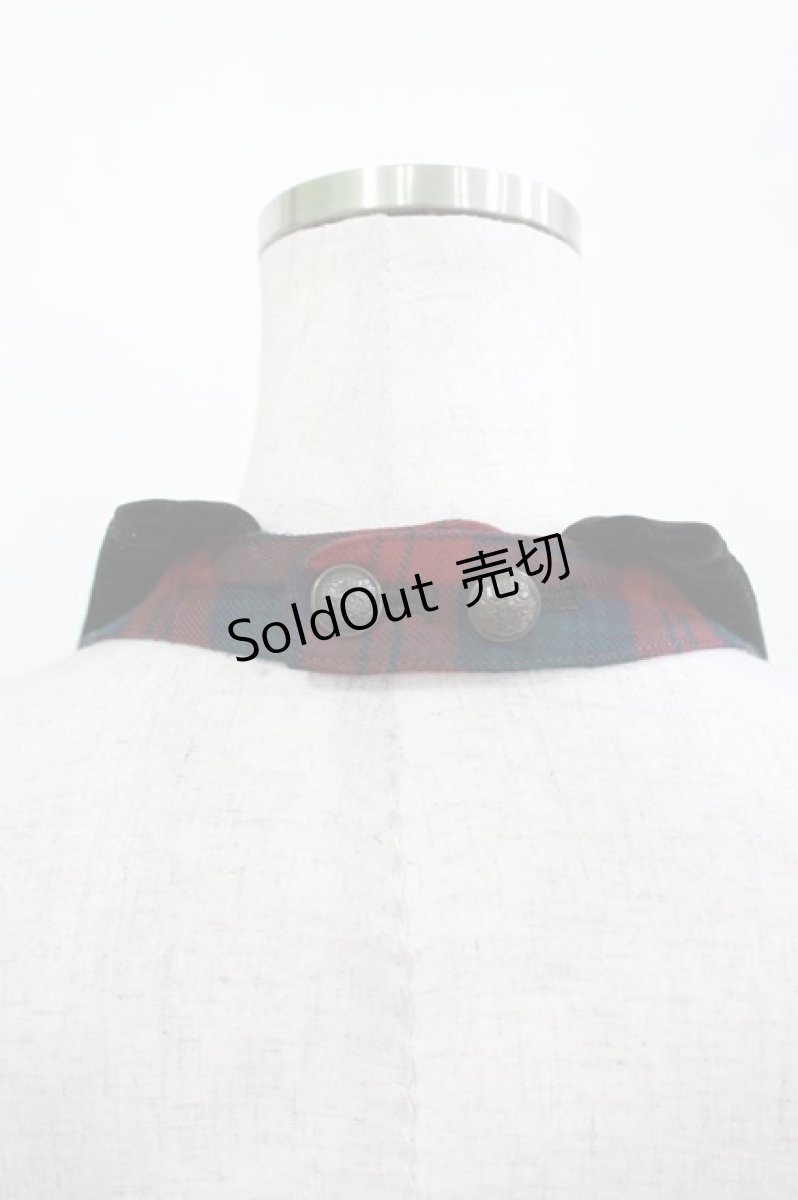 画像6: EXCENTRIQUE / Britshチェック・ジャンパースカート S/M レッド×グリーン H-26-04-29-1010-EL-OP-AK-ZH (6)