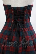画像7: EXCENTRIQUE / Britshチェック・ジャンパースカート S/M レッド×グリーン H-26-04-29-1010-EL-OP-AK-ZH (7)