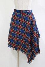 画像1: SEXY DYNAMITE LONDON / タータンチェックイレギュラースカート  赤×青×黒 H-26-04-29-1013-PU-SK-AK-ZH (1)