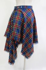 画像2: SEXY DYNAMITE LONDON / タータンチェックイレギュラースカート  赤×青×黒 H-26-04-29-1013-PU-SK-AK-ZH (2)