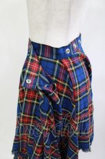 画像3: SEXY DYNAMITE LONDON / タータンチェックイレギュラースカート  赤×青×黒 H-26-04-29-1013-PU-SK-AK-ZH (3)