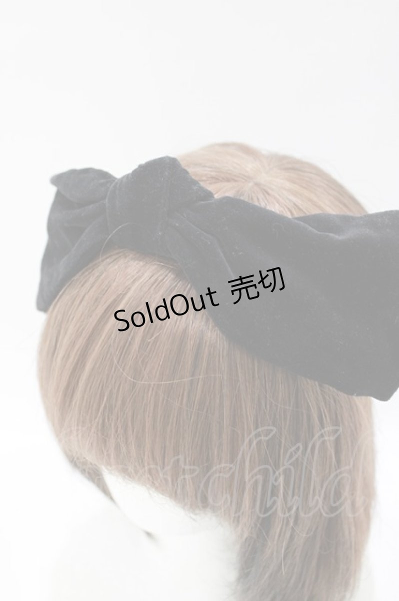 画像2: Jane Marple / 別珍リボンヘアバンド  ブラック H-26-04-29-1002-JM-AC-KB-ZH (2)