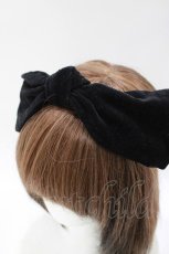 画像2: Jane Marple / 別珍リボンヘアバンド  ブラック H-26-04-29-1002-JM-AC-KB-ZH (2)