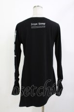 画像3: SEX POT ReVeNGe / ギャザースリーブプリントカットソー M ブラック H-26-04-29-1020-SP-TO-KB-ZH (3)