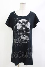 画像1: SEX POT ReVeNGe / プリントスタッズカットソー  ブラック H-26-04-29-1021-SP-TO-KB-ZH (1)