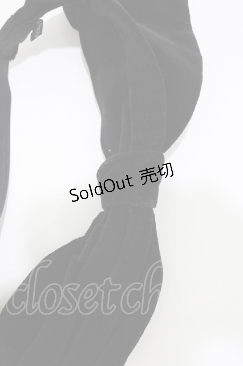 画像4: Jane Marple / 別珍リボンヘアバンド  ブラック H-26-04-29-1002-JM-AC-KB-ZH (4)