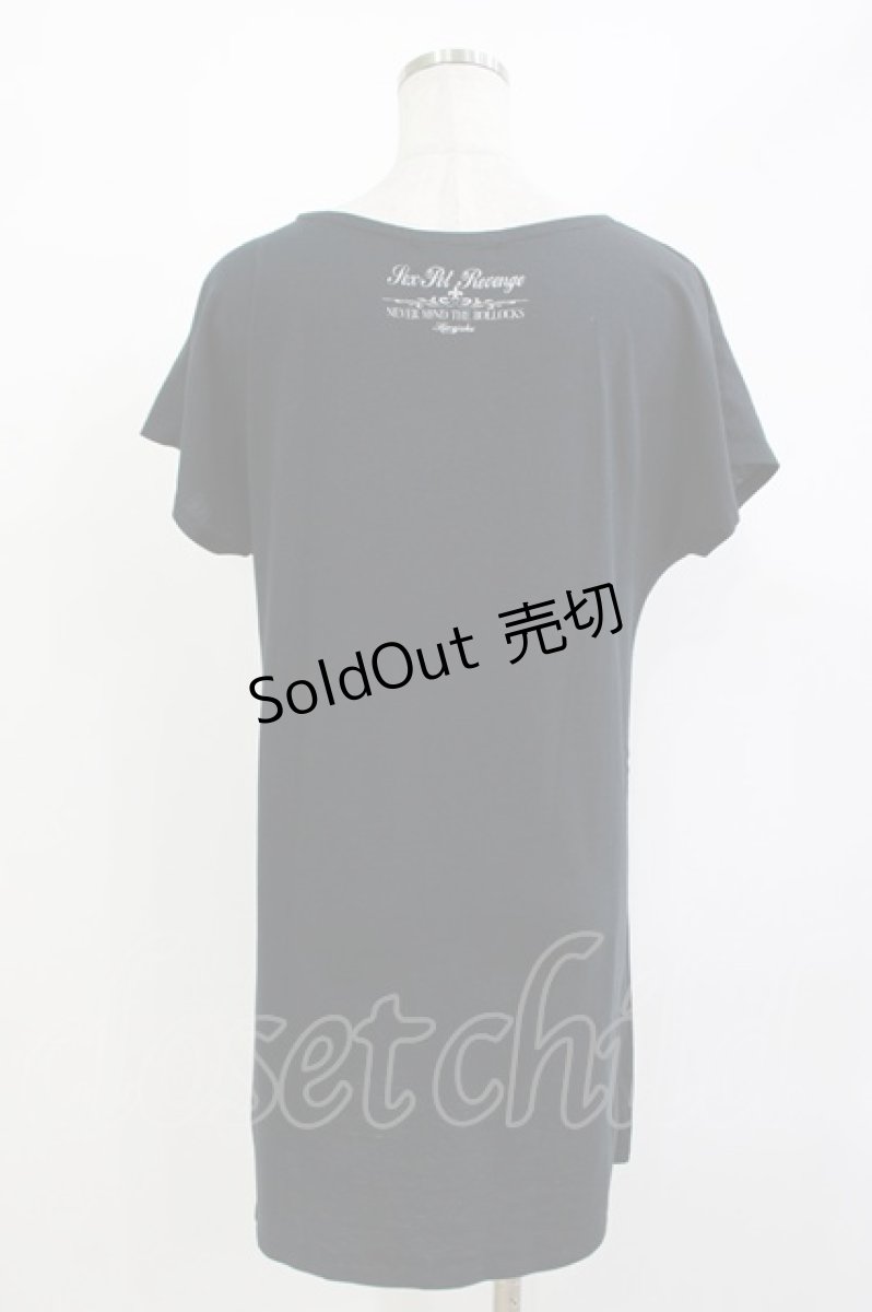 画像2: SEX POT ReVeNGe / プリントスタッズカットソー  ブラック H-26-04-29-1021-SP-TO-KB-ZH (2)