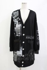 画像1: SEX POT ReVeNGe / プリントロングカーディガン  ブラック H-26-04-29-1024-SP-TO-KB-ZH (1)