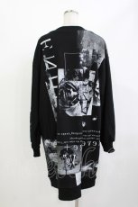 画像2: SEX POT ReVeNGe / プリントロングカーディガン  ブラック H-26-04-29-1024-SP-TO-KB-ZH (2)