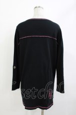 画像3: ALGONQUINS / プリントロングカットソー  黒×ピンク H-26-04-29-1025-AL-TO-KB-ZH (3)