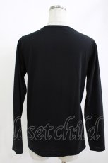 画像2: ALGONQUINS / プリント長袖カットソー  黒×ピンク H-26-04-29-1026-AL-TO-KB-ZH (2)