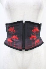 画像1: Spider Lily / komagire×Spider Lilyコラボ彼岸花コルセット  黒×赤/彼岸花 H-26-04-29-015-GO-ZA-AK-ZH (1)