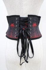 画像2: Spider Lily / komagire×Spider Lilyコラボ彼岸花コルセット  黒×赤/彼岸花 H-26-04-29-015-GO-ZA-AK-ZH (2)