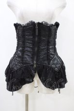 画像1: Qutie Frash / チョーカー付きコルセット M 黒 H-26-04-29-018-QU-TO-AK-ZH (1)