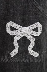 画像3: Candy Stripper / LACY RIBBON DENIM PANTS  ブラック H-26-04-29-019-PU-PA-KB-ZH (3)