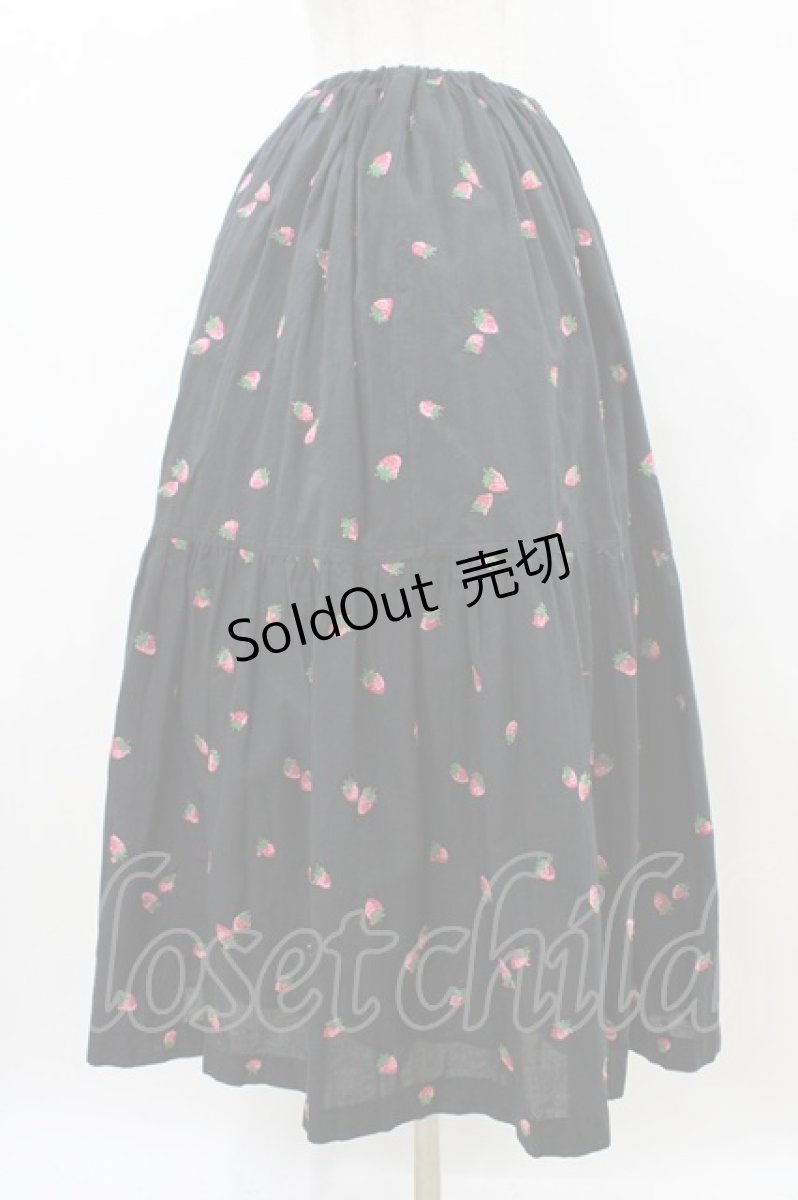 画像3: Jane Marple / Very berries embroideryスカート  ブラック H-26-04-29-022-JM-SK-KB-ZH (3)