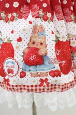 画像3: To Alice / StrawberryRabbitプリントワンピース S ワイン H-26-04-30-026-LO-OP-YZ-ZH (3)