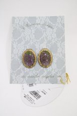 画像1: an another angelus / ドライフラワーフレームイヤリング  PURPLE H-26-04-30-005-CA-AC-NS-ZH (1)