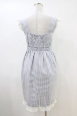 画像2: axes femme kawaii / チェック柄タイトジャンパースカート M グレー H-26-04-30-030-AX-BL-NS-ZH (2)