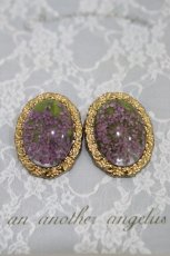 画像2: an another angelus / ドライフラワーフレームイヤリング  PURPLE H-26-04-30-005-CA-AC-NS-ZH (2)