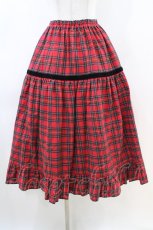 画像1: heavenly garden / タータンチェックスカート+クリップ Free レッド H-26-04-30-033-GO-SK-NS-ZH (1)