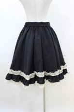 画像2: Physical Drop / 配色フリルスカート Free ブラック H-26-04-30-034-LO-SK-NS-ZH (2)