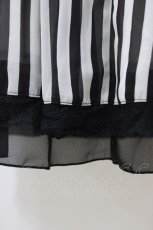 画像3: axes femme / ストライププリーツスカート M ブラック H-26-04-30-036-AX-SK-NS-ZH (3)