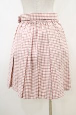 画像2: Ank Rouge / フロントリボンプリーツスカート M ピンクチェック H-26-04-30-037-CA-SK-NS-ZH (2)