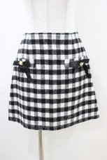 画像1: Ank Rouge / 起毛チェックスカート M ブラック H-26-04-30-039-CA-SK-NS-ZH (1)