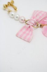 画像2: Angelic Pretty / Lovelyギンガムイヤリング  ピンク H-26-04-30-006-AP-AC-YZ-ZH (2)
