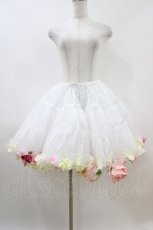 画像1: Boguta / オーガンジー花パニエ(45cm丈) Free 白 H-26-04-30-042-0-SK-NS-ZH (1)