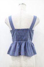 画像2: an another angelus / ストライプペプラムビスチェ Free BLUE×BR H-26-04-30-044-CA-TO-NS-ZH (2)