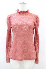 画像1: an another angelus / 総レースパワショルトップス Free CORAL RED H-26-04-30-048-CA-TO-NS-ZH (1)