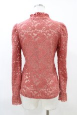 画像2: an another angelus / 総レースパワショルトップス Free CORAL RED H-26-04-30-048-CA-TO-NS-ZH (2)