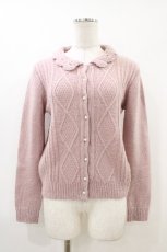 画像1: an another angelus / かぎ編みニットカーディガン Free ピンク H-26-04-30-049-CA-TO-NS-ZH (1)