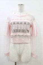 画像1: LIZ LISA / チュール切替トップス Free ピンク H-26-04-30-050-LO-TO-NS-ZH (1)