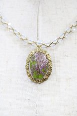 画像1: an another angelus / ドライフラワーフレームネックレス  PURPLE H-26-04-30-008-CA-AC-NS-ZH (1)