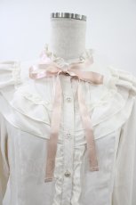 画像3: axes femme / フリル袖ブラウス M オフ/ピンク H-26-04-30-055-AX-BL-NS-ZH (3)