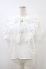 画像1: evelyn / フリルボウタイブラウス FREE オフ H-26-04-30-056-LO-BL-NS-ZH (1)