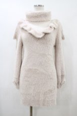 画像1: LIZ LISA / 肩あきフリルニットワンピース Free ピンク H-26-04-30-058-LO-OP-NS-ZH (1)