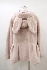 画像2: Honey Cinnamon / うさ耳ファーコート Free ピンク H-26-04-30-060-LO-CO-NS-ZH (2)