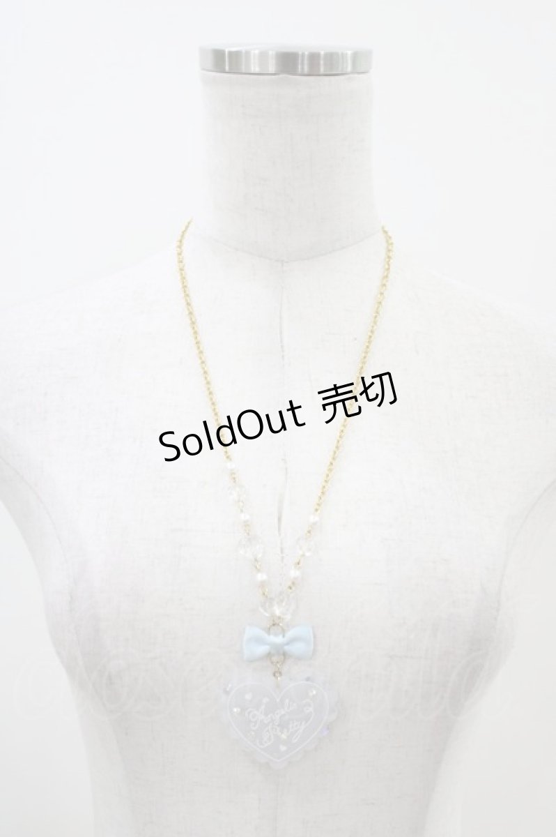 画像2: Angelic Pretty / トッピングハートネックレス  サックス H-26-04-30-009-AP-AC-YZ-ZH (2)