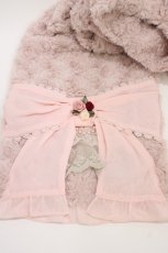 画像2: axes femme / ローズブーケリボンマフラー  ピンク H-26-04-30-012-AX-ZA-NS-ZH (2)