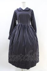 画像1: Physical Drop / レジメンタルストライプワンピースセット Free ネイビー H-26-04-30-017-LO-OP-NS-ZH (1)