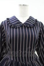 画像4: Physical Drop / レジメンタルストライプワンピースセット Free ネイビー H-26-04-30-017-LO-OP-NS-ZH (4)