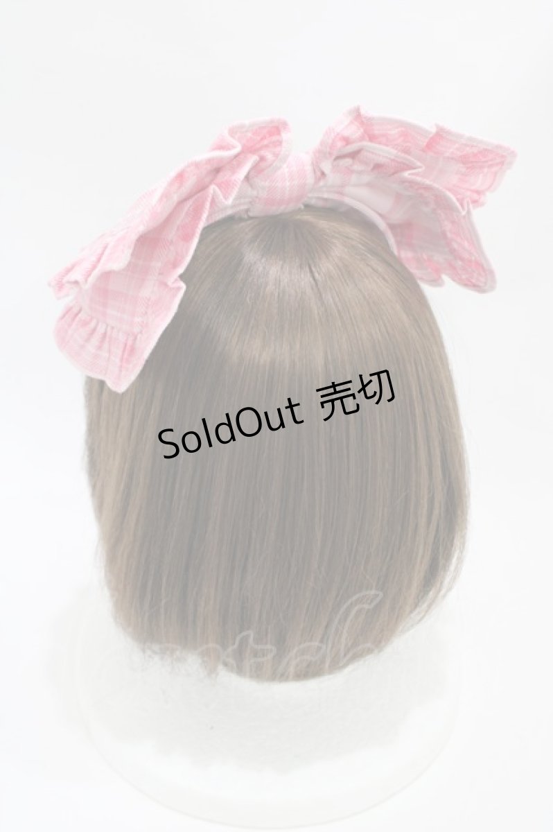 画像2: Angelic Pretty / Sugaryタータンチェックカチューシャ  ピンク H-26-04-30-003-AP-AC-YZ-ZH (2)